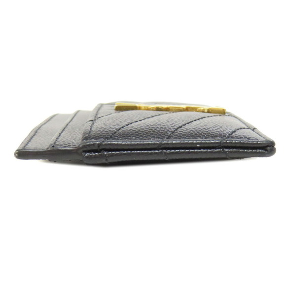 YVES SAINT LAURENT Black Leather Card Holder - Picture 3 of 11